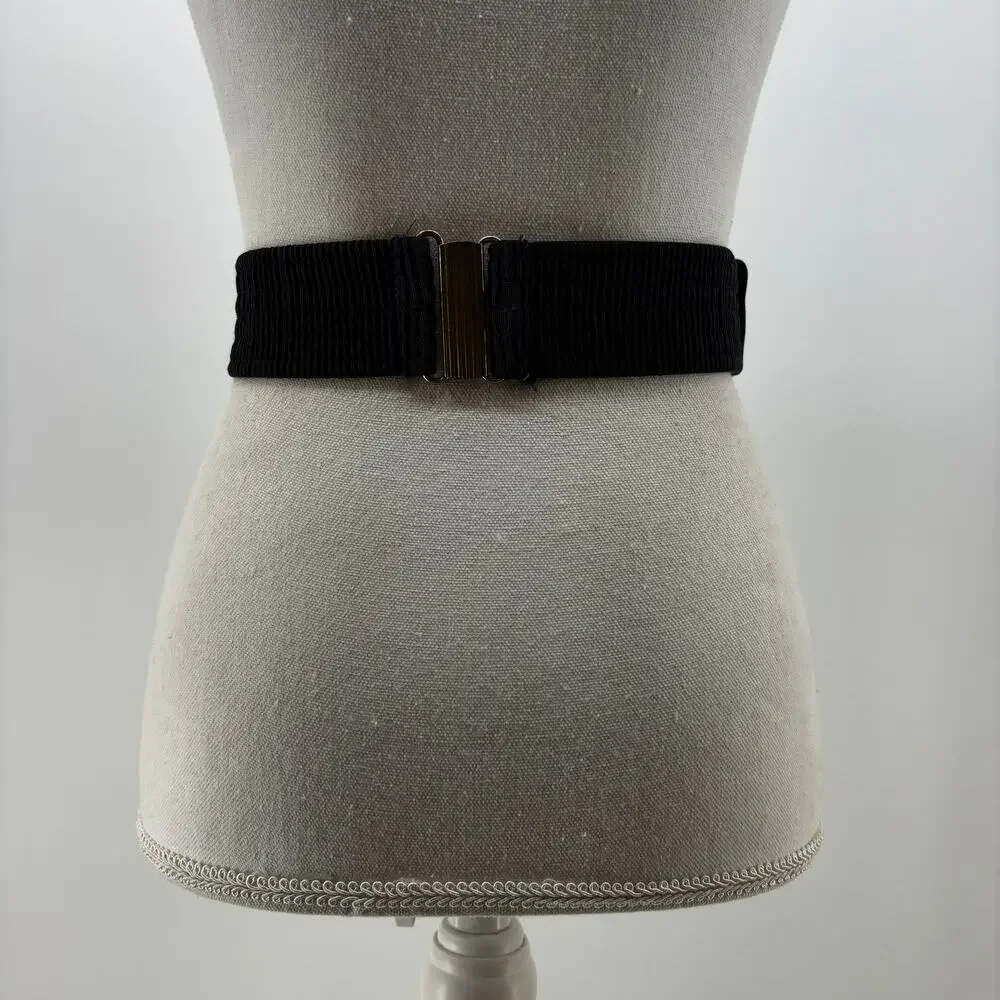 Vtg Cummerbund Belt Women's Puffy Fabric Belt Brown Tan OS